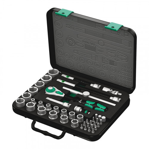 WERA 05003645001 8100 SC 2 ZYKLOP SPEED RATCHET插座钻头和配件设置1/2驱动器37pc