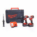 密尔沃基M18BLPP2A2-402X 18V Combi钻头和冲击驱动套件- 2x 4Ah电池,充电器和外壳