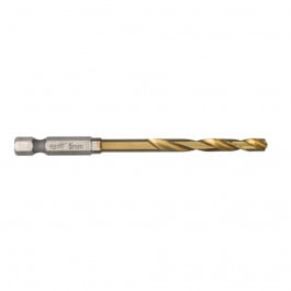 密尔沃基48894712 Red Hex Shockwave HSS-Tin Metal Drill Bit - 5mm