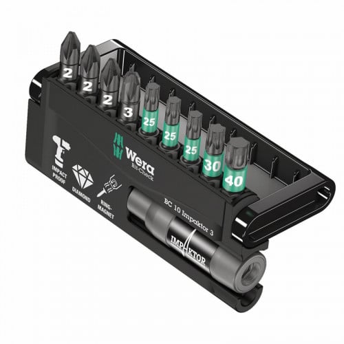 WERA 05057683001 IMPAKTOR DIAMOND HARD BET PZ/TX 10PC