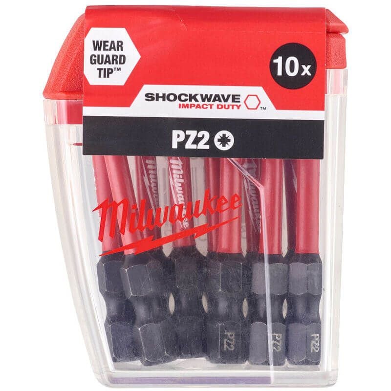 Shockwave™冲击责任PZ2 x 50mm螺丝钻头组- 10个pk