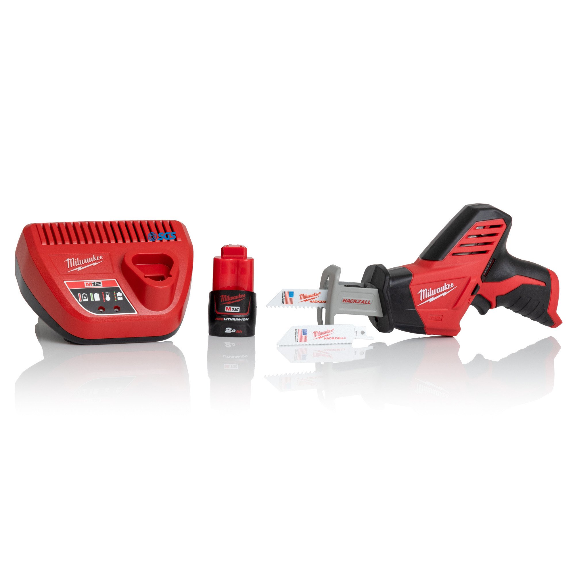 密尔沃基C12Hz-2012 M12 12V 13mm Hackzall 2AH电池和充电器