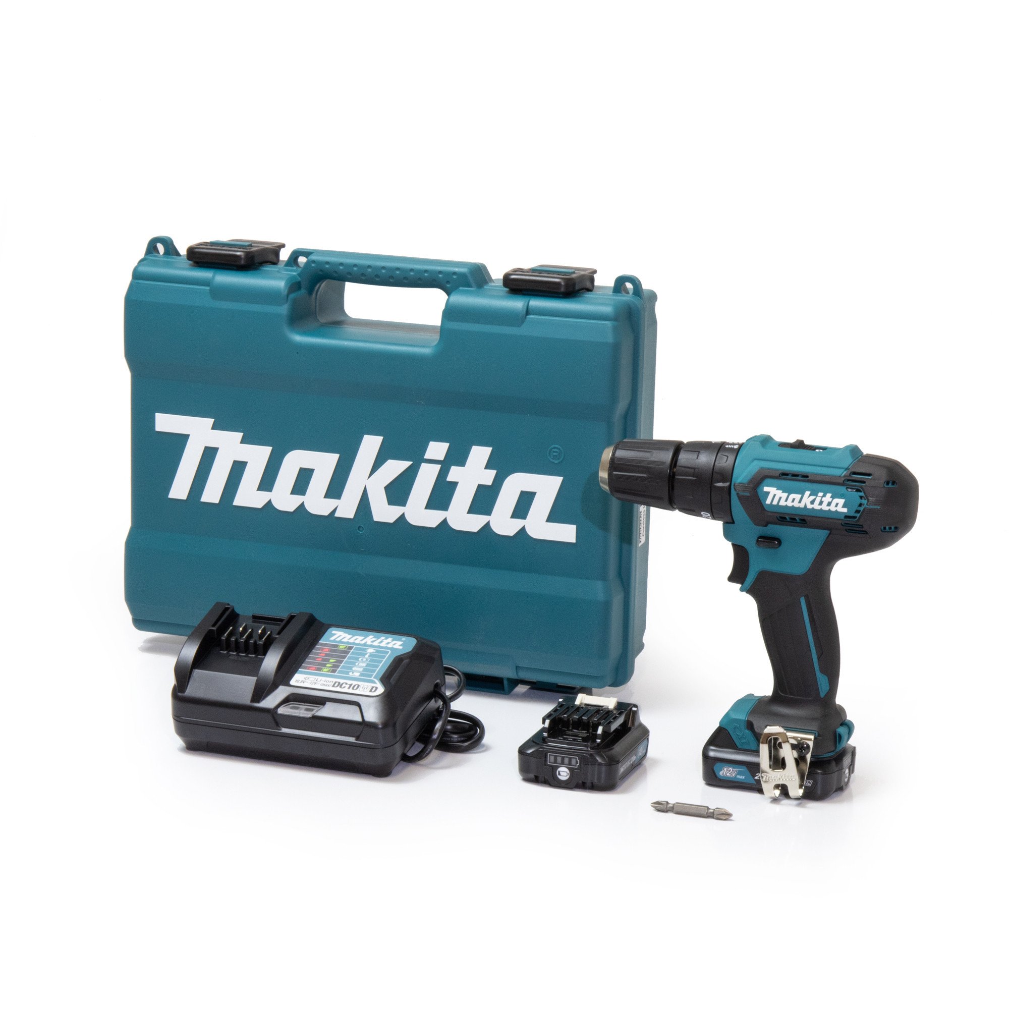 Makita HP333DWAE 12V最大2x2.0AH CXT COMBI钻头套件