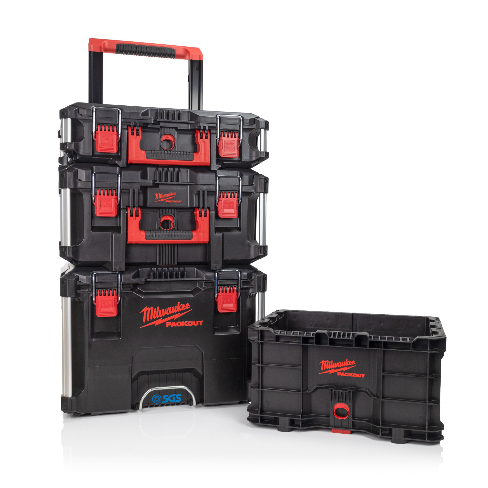 密尔沃基PACKOUT™包3块工具箱系统和板条箱