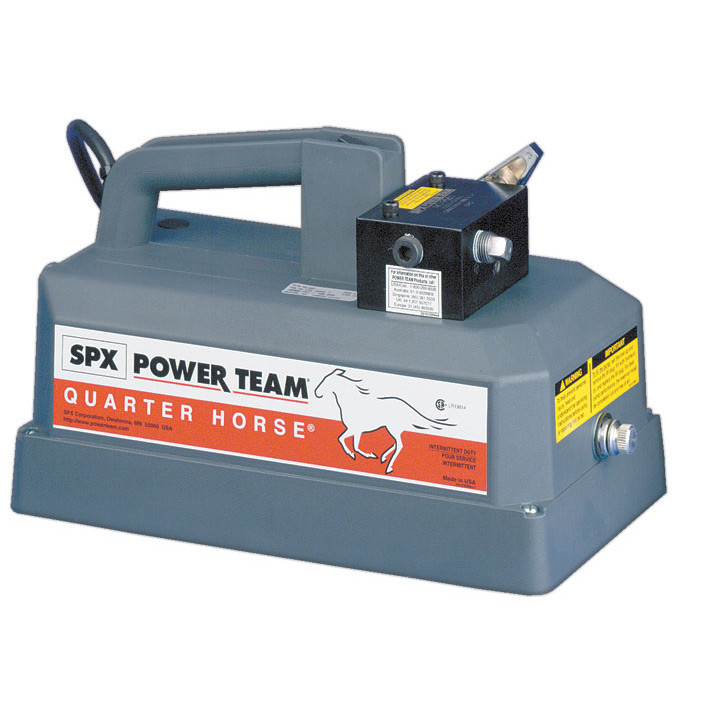 Power Team PE102 25吨四分之一马两速电动/电池泵-110V-单作用