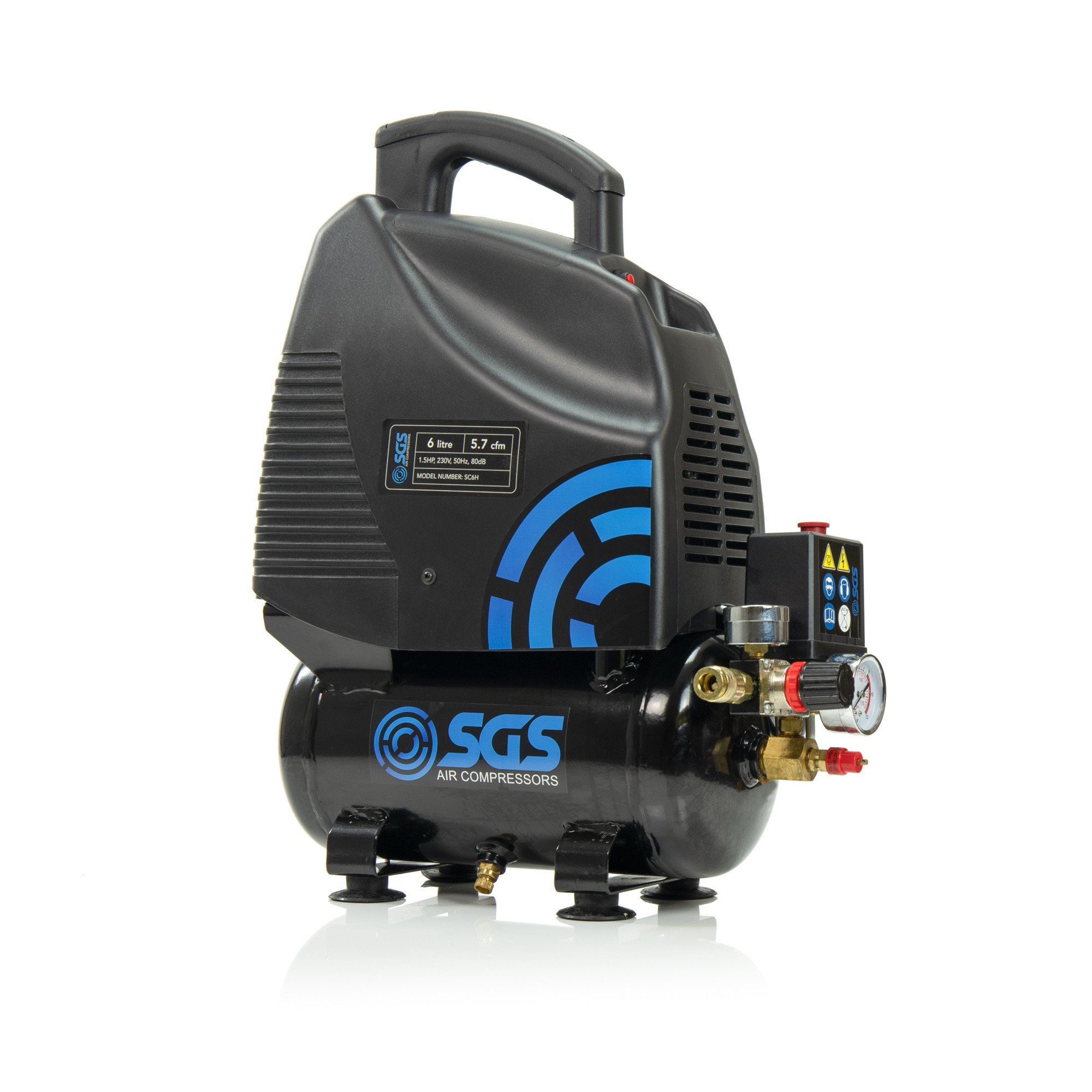 SGS 6升无油直驱空压机- 5.7CFM 1.5HP 6L