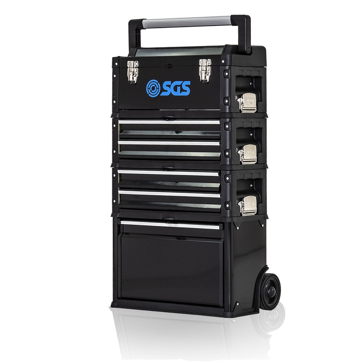 SGS移动4部分可堆叠工具箱