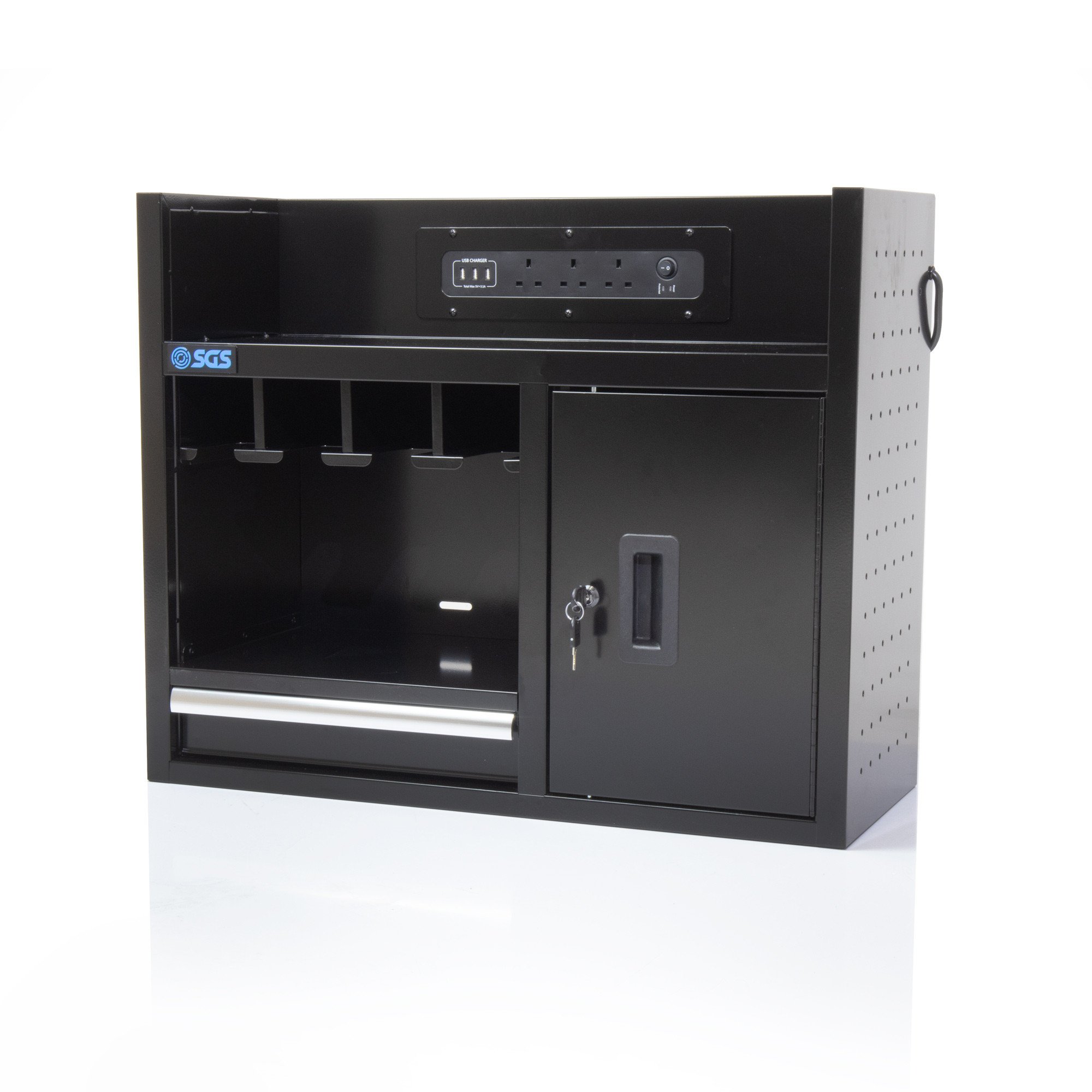 SGS 30英寸壁挂式电动工具存储架和充电站