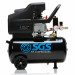SGS 24升直接驱动空气压缩机和短钉枪套件- 9.6CFM 2.5HP 24L
